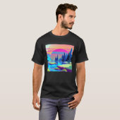 Synthwave outrun retrowave futuresynth sciencefict t-shirt (Voorkant volledig)