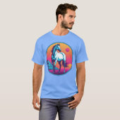 Synthwave paardenmeisje t-shirt (Voorkant volledig)