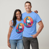 Synthwave paardenmeisje t-shirt (Unisex)
