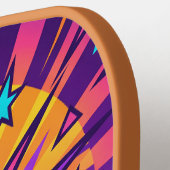 Synthwave Padel Retro Vector Illustratie Pickleball Paddle (Links Detail)