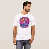 Synthwave Padel Retro Vector Illustratie T-shirt (Voorkant volledig)
