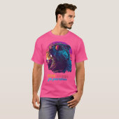 Synthwave Polish Beaver Meme Ja Pierdole Bobr Bobe T-shirt (Voorkant volledig)