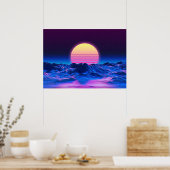 Synthwave-Poster | Wandkunst met terugloop Poster (Keuken)