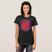 Synthwave Red Berry Fruit Retro Vaporwave Strawber T-shirt (Voorkant volledig)
