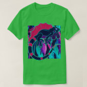 Synthwave Reptile Lover Pet Lizard Owner Iguana T-shirt (Design voorkant)