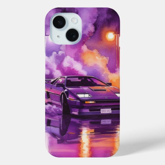 Synthwave Retro Toekomstige Hyper Car Telefoonhoes Case-Mate iPhone Case (Achterkant)