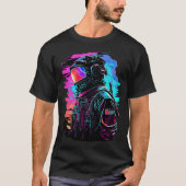 Synthwave Retrowave Astronaut Retro Graphic T-shirt (Voorkant)