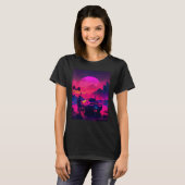 Synthwave Retrowave Design voor de muziek uit de j T-shirt (Voorkant volledig)
