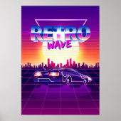 Synthwave-ruimte: Retrogolf Poster (Voorkant)