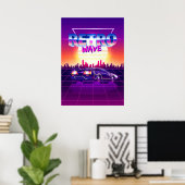 Synthwave-ruimte: Retrogolf Poster (Thuiskantoor)