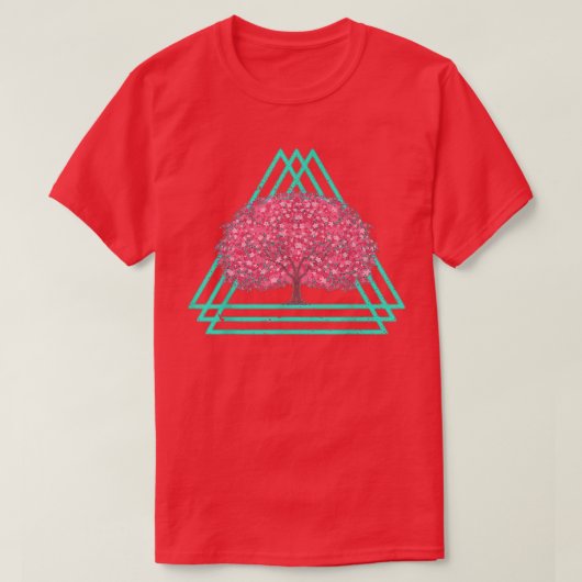 Synthwave Sakura Japan Vaporwave Cherry T-shirt (Design voorkant)
