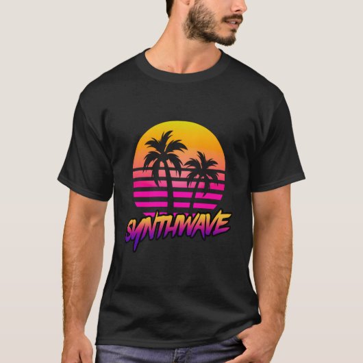 Synthwave Shirten voor Heren - Synth Wave Tshirt - (Voorkant)