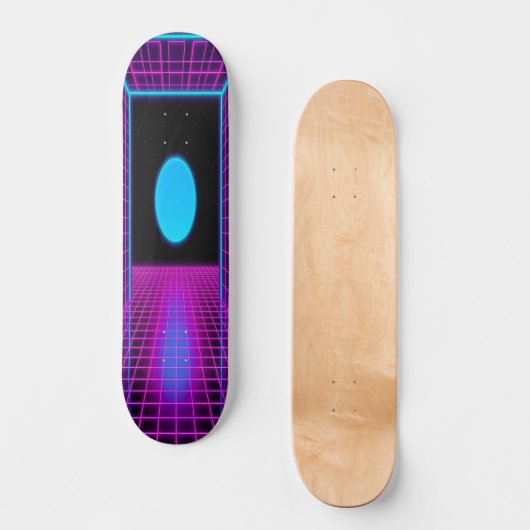 Synthwave Shred Edition 1 Persoonlijk Skateboard (Voorkant)