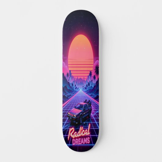 Synthwave Shred Edition 2 Persoonlijk Skateboard (Voorkant)