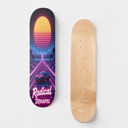 Synthwave Shred Edition 3 Persoonlijk Skateboard (Voorkant)