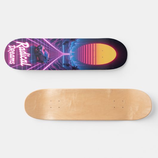Synthwave Shred Edition 3 Persoonlijk Skateboard (Horizontaal)