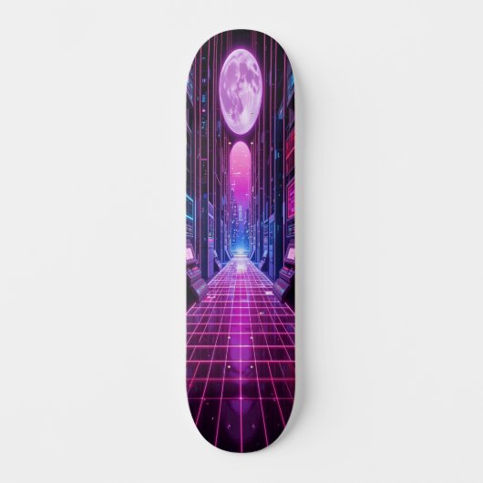 Synthwave Shred Edition 4 Persoonlijk Skateboard (Voorkant)