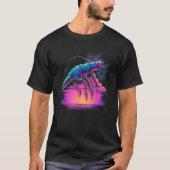 Synthwave Shrimp  Vaporwave Crawfish  Retro 90s Cr T-shirt (Voorkant)