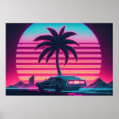 Synthwave Sunset Drive: Racen naar de toekomst Poster (Voorkant)
