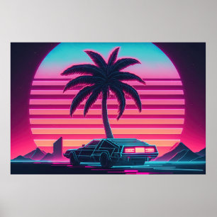 Synthwave Sunset Drive: Racen naar de toekomst Poster