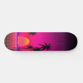Synthwave Sunset: Edition 1 Persoonlijk Skateboard (Horizontaal)