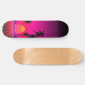 Synthwave Sunset: Edition 1 Persoonlijk Skateboard (Horizontaal)