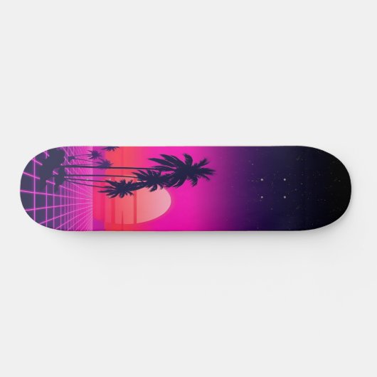 Synthwave Sunset: Edition 2 Persoonlijk Skateboard (Horizontaal)