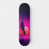 Synthwave Sunset: Edition 2 Persoonlijk Skateboard (Voorkant)