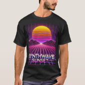 Synthwave Sunset Retro Futuristische Kunstdruk – j T-shirt (Voorkant)