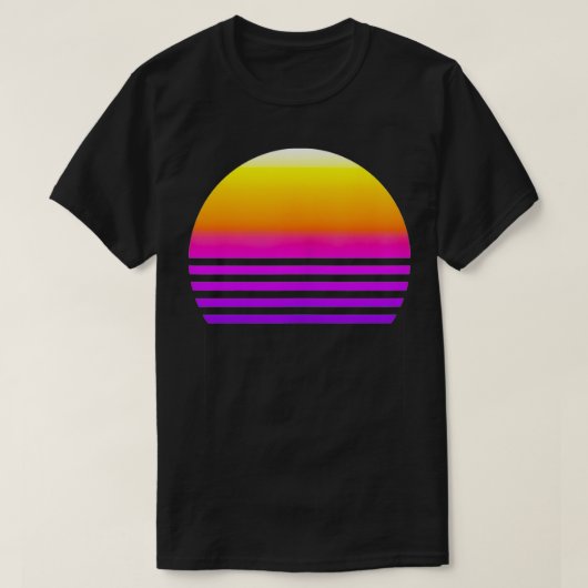 Synthwave Sunset T-shirt (Design voorkant)
