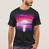 Synthwave Sunset T-shirt (Voorkant)
