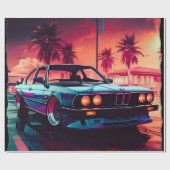 Synthwave Trends - BMW Classics AI-Generated Art - Cadeaupapier (Vlak)