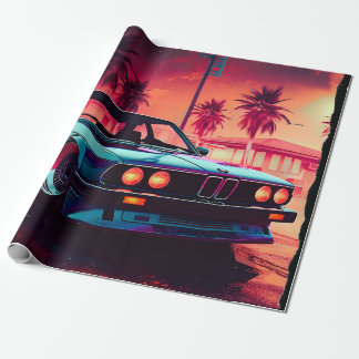 Synthwave Trends - BMW Classics AI-Generated Art - Cadeaupapier
