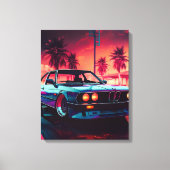 Synthwave Trends - BMW Classics AI-Generated Art - Canvas Afdruk (Voorkant)