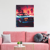 Synthwave Trends - BMW Classics AI-Generated Art - Canvas Afdruk (Insitu (Woonkamer))