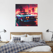 Synthwave Trends - BMW Classics AI-Generated Art - Canvas Afdruk (Insitu (Slaapkamer))