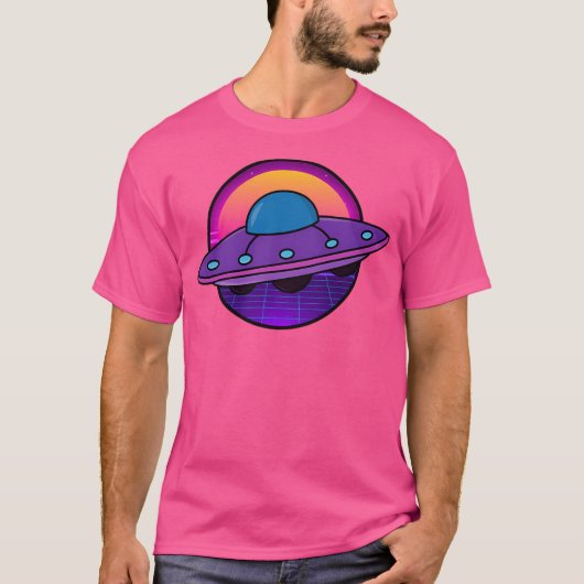 Synthwave Ufo T-shirt (Voorkant)