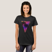 Synthwave vloed driehoek palm Trediënt u T-shirt (Voorkant volledig)
