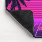 Synthwave Zonsondergang Retro 80s Esthetiek Groot  Muismat (Hoek)