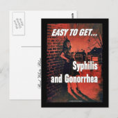 Syphilis en Gonorroe Briefkaart (Voorkant / Achterkant)