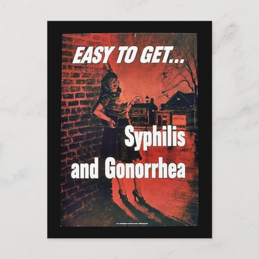 Syphilis en Gonorroe Briefkaart (Voorkant)