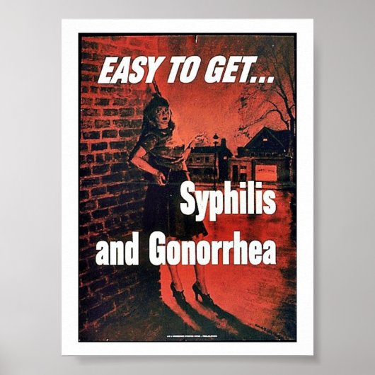Syphilis en Gonorroe Poster (Voorkant)