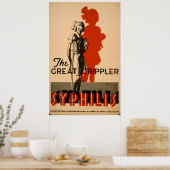 Syphilis Great Crippler  WPA Health Poster (Keuken)
