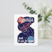 Syphilis is een gevaarlijke ziekte briefkaart (Staand voorkant)