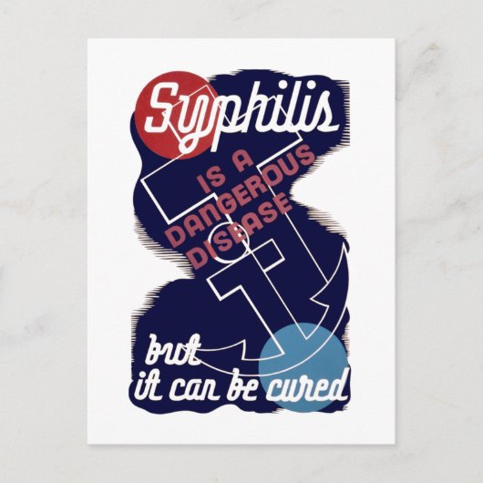 Syphilis is een gevaarlijke ziekte briefkaart (Voorkant)