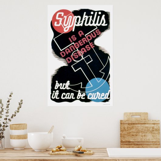 Syphilis is gevaarlijk 1941 WPA Poster (Keuken)
