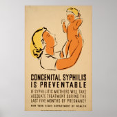 Syphilis is Preventable  1939 WPA Gezondheid Poster (Voorkant)