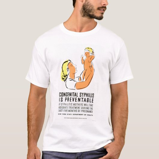 Syphilis is Preventable 1939 WPA T-shirt (Voorkant)