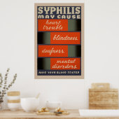 Syphilis kan het  Poster van de Gezondheid van WPA (Keuken)