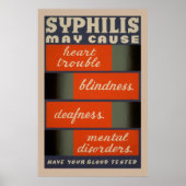 Syphilis kan het  Poster van de Gezondheid van WPA (Voorkant)